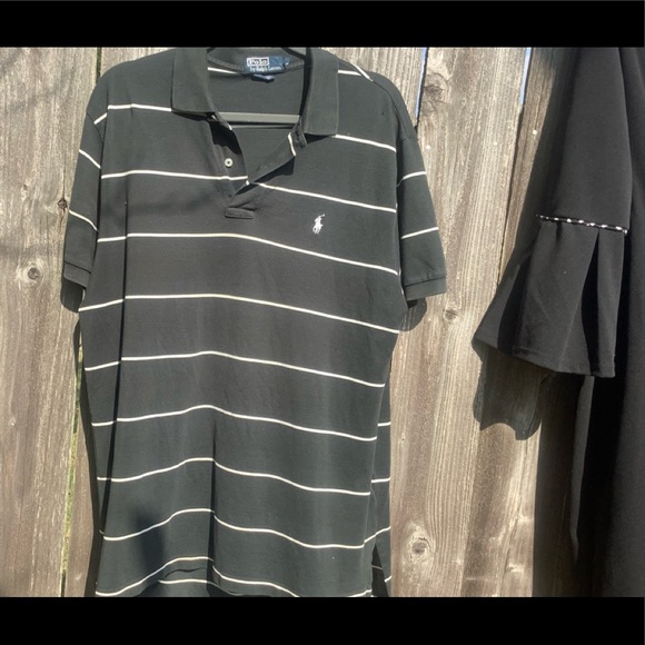 Polo by Ralph Lauren black white strip pole.